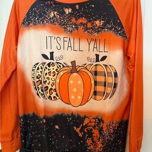 Boutique Orange and Black Kids Fall Shirt